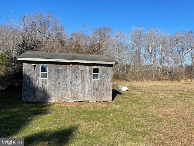 view of shed