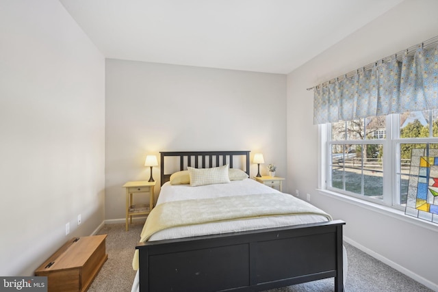 bedroom featuring carpet