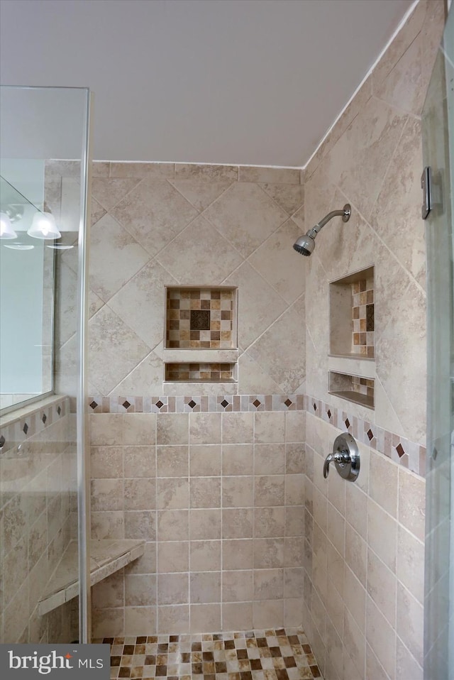 bathroom with walk in shower