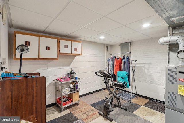 interior space featuring a paneled ceiling