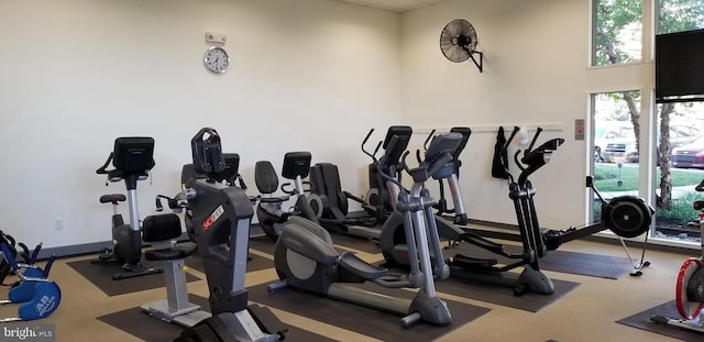 view of exercise room