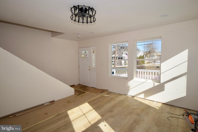 entryway featuring light hardwood / wood-style floors