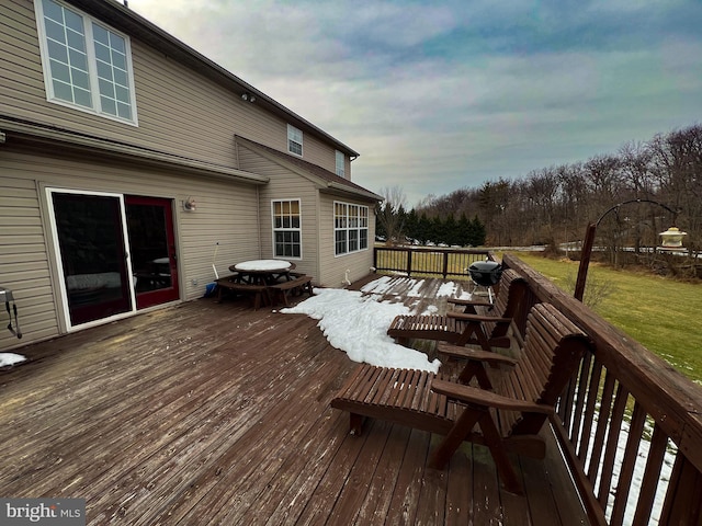 view of wooden terrace