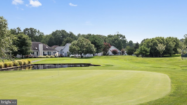 view of property's community with a water view