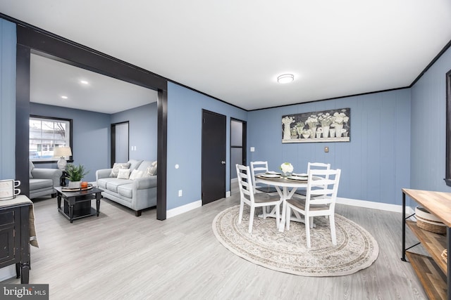 dining room featuring light wood-type flooring