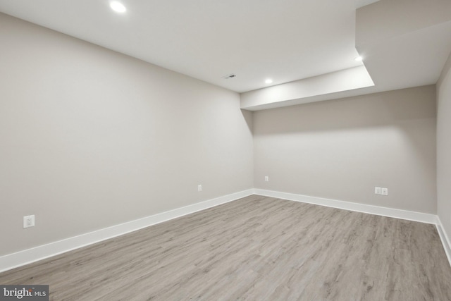 6919 Berkeley St, Falls Church, VA 22043 - finished basement featuring recessed lighting, wood finished floors, and baseboards