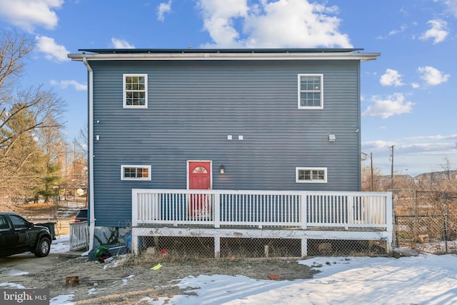 exterior space with a deck