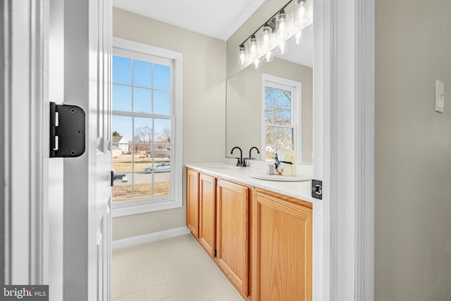 bathroom featuring vanity