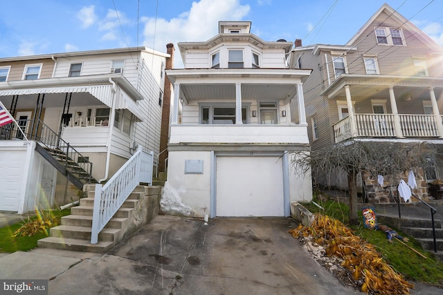 view of front facade with a garage