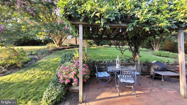 view of patio / terrace with a gazebo