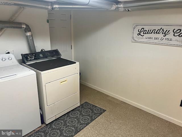 laundry area with washing machine and clothes dryer