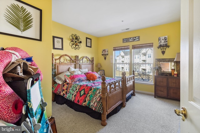 view of carpeted bedroom