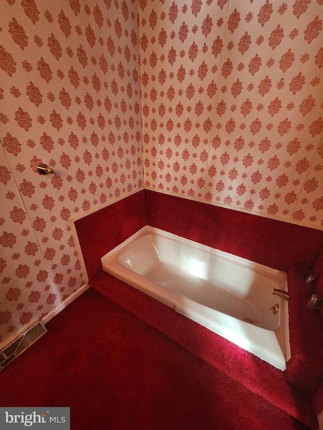980 Creek Rd, Downingtown, PA 19335 - full bathroom featuring wallpapered walls, a bath, and baseboards