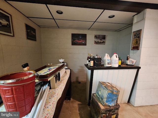 980 Creek Rd, Downingtown, PA 19335 - bar with concrete flooring and concrete block wall