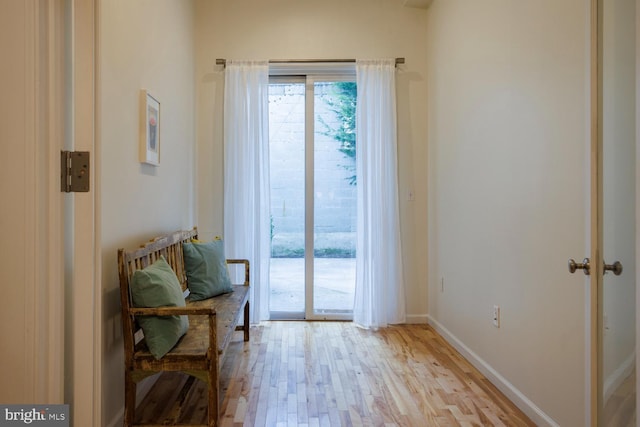 1215 N Hancock St, Philadelphia, PA 19122 - doorway to outside featuring light hardwood / wood-style flooring