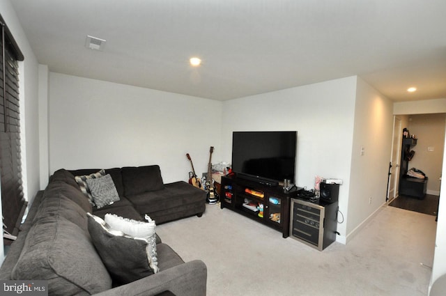 view of carpeted living room