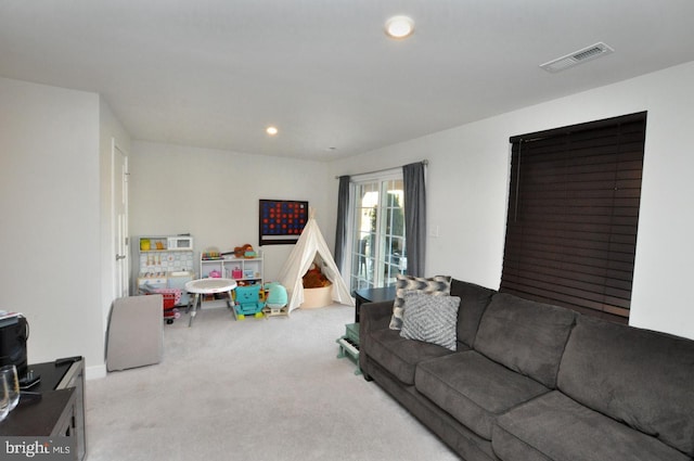 view of carpeted living room