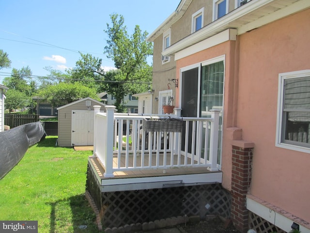 348 Broad St, Mount Holly, NJ 08060 - wooden deck featuring a shed and an outdoor structure