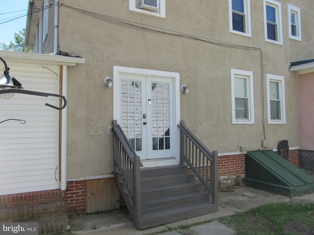 348 Broad St, Mount Holly, NJ 08060 - view of exterior entry with french doors and stucco siding
