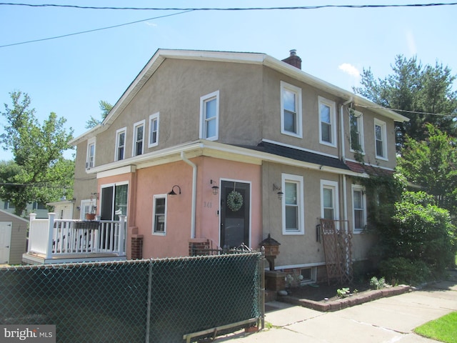 348 Broad St, Mount Holly, NJ 08060 - multi unit property featuring stucco siding and a chimney