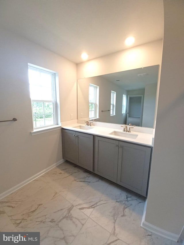 bathroom with vanity