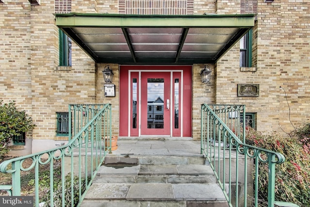 view of doorway to property