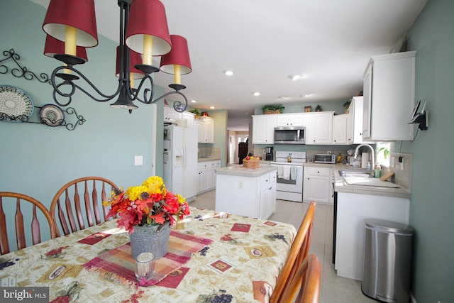 dining room featuring sink