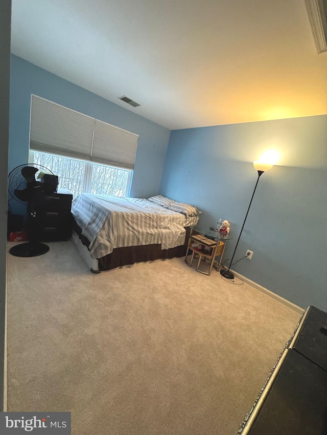 view of carpeted bedroom