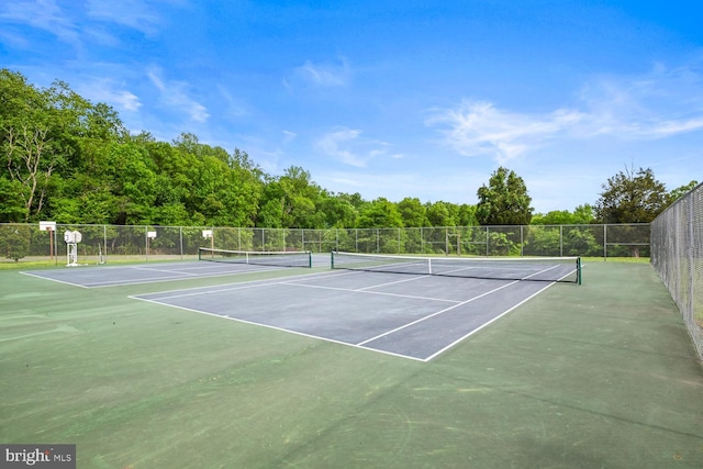 7153 Donnell Pl Unit A, District Heights, MD 20747 - view of tennis court featuring fence and community basketball court