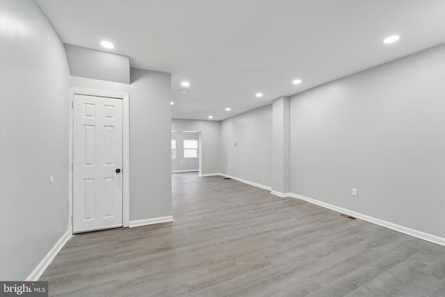 empty room featuring light hardwood / wood-style flooring