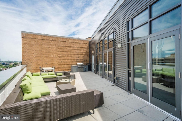 view of patio with an outdoor living space