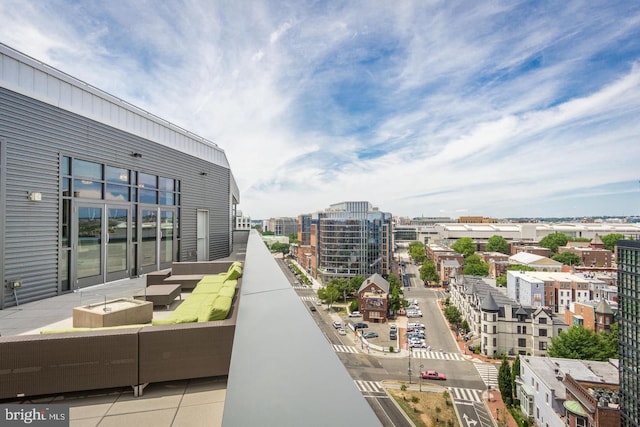 balcony featuring an outdoor living space