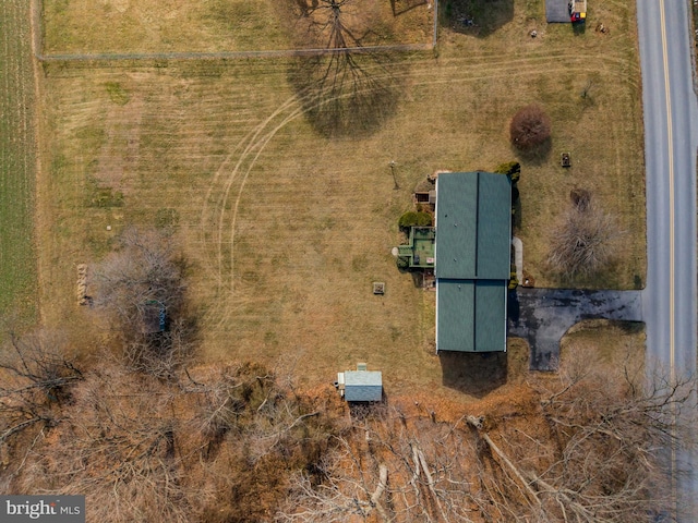 drone / aerial view featuring a rural view