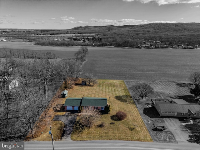 bird's eye view featuring a mountain view