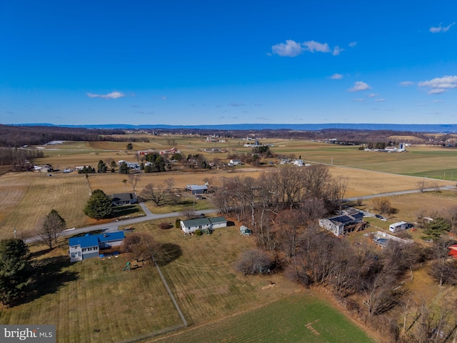 drone / aerial view featuring a rural view