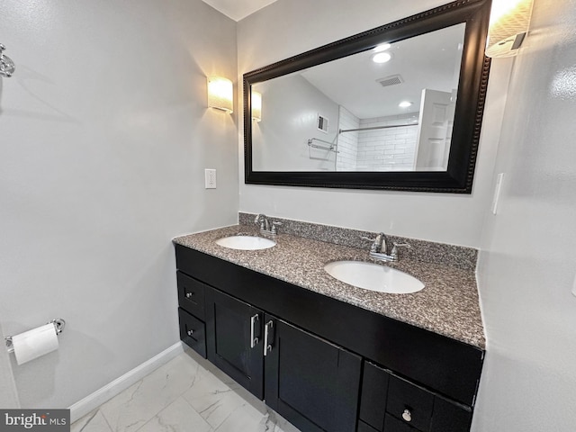 bathroom featuring vanity