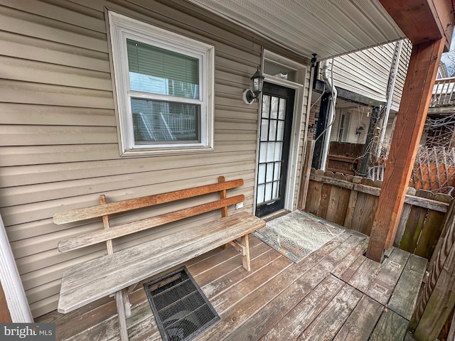 view of wooden deck