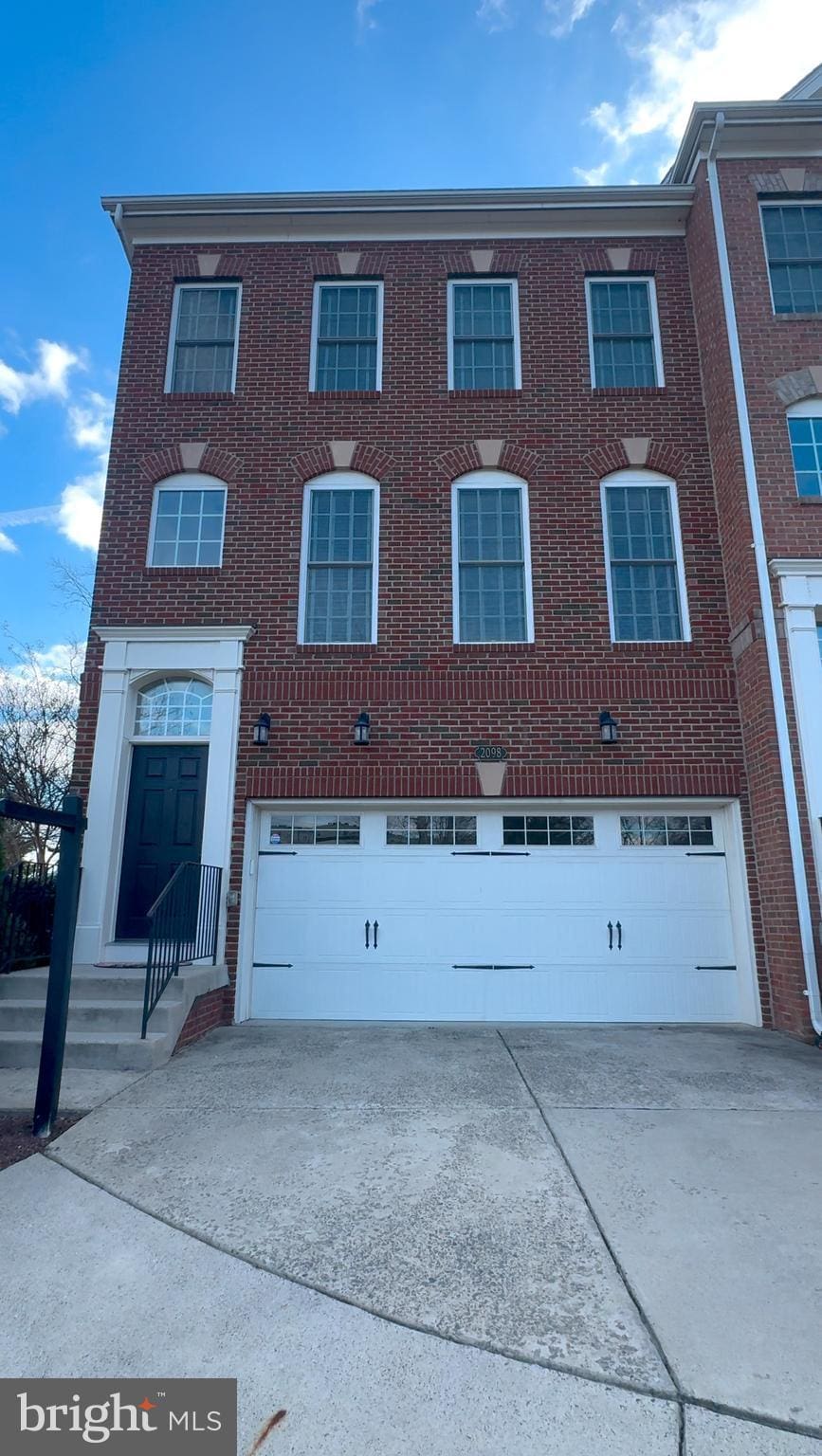 view of property featuring a garage