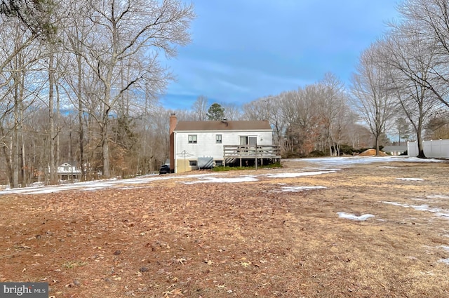 exterior space featuring a deck