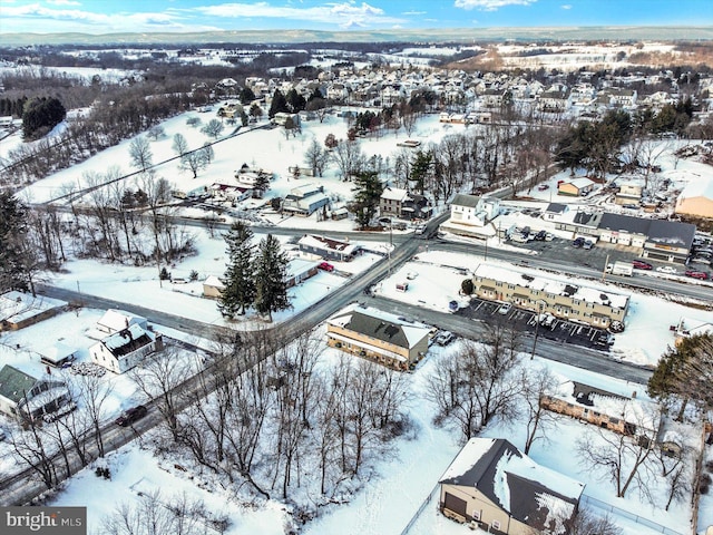 view of snowy aerial view