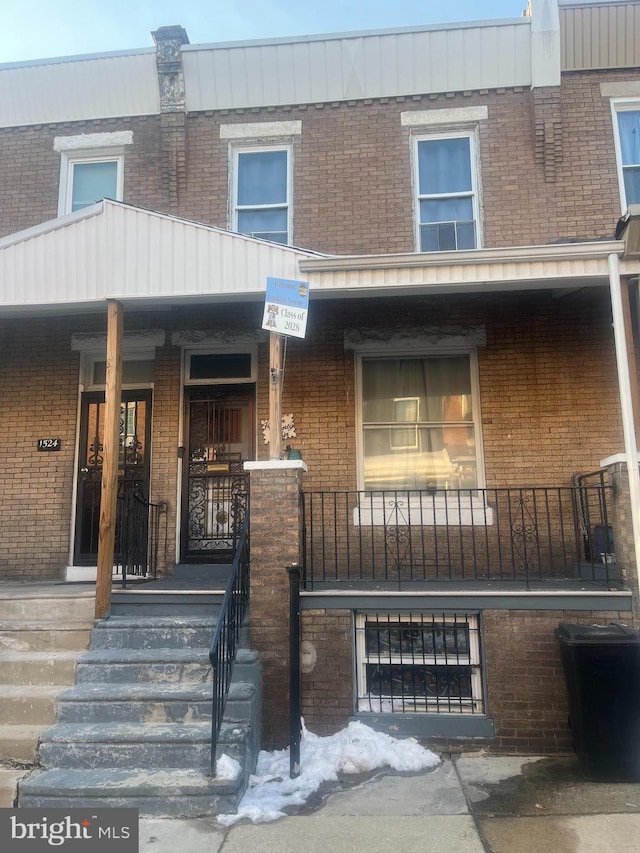 exterior space with covered porch