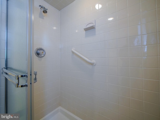 bathroom featuring walk in shower