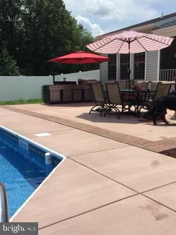 view of pool featuring a patio area