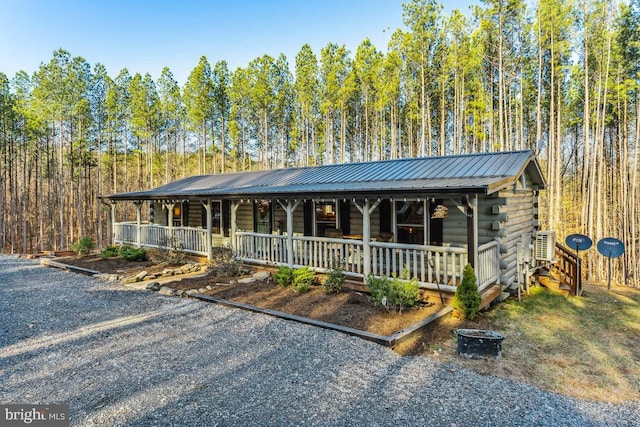 view of front of property with a porch