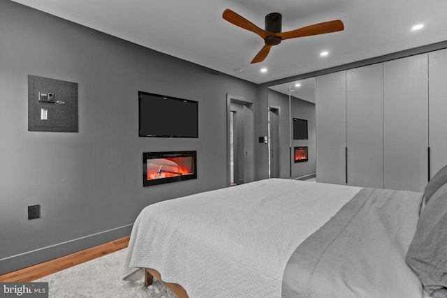 bedroom featuring light hardwood / wood-style floors