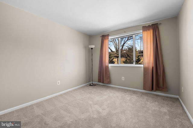 view of carpeted empty room