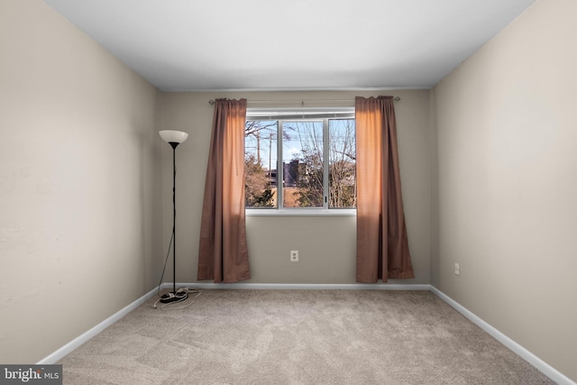 view of carpeted spare room