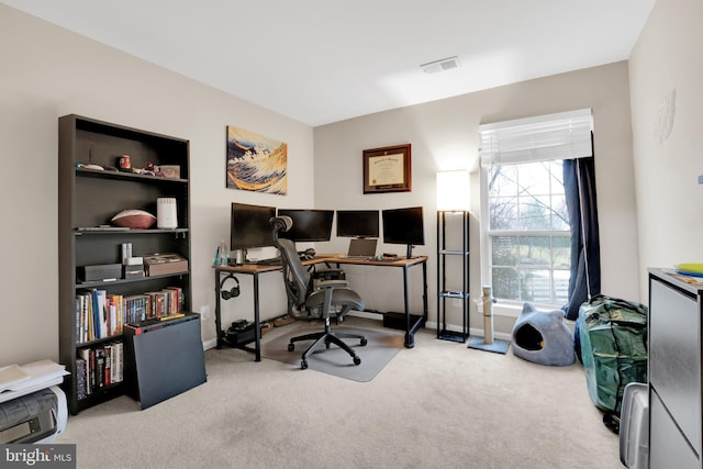 view of carpeted office