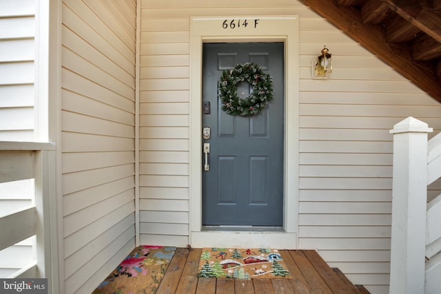 view of doorway to property