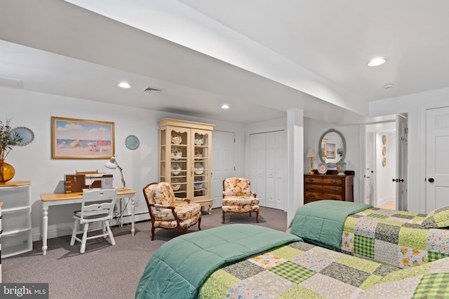 view of carpeted bedroom